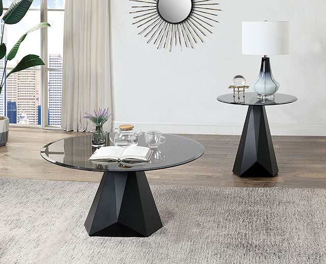Bishop Black/Gray End Table