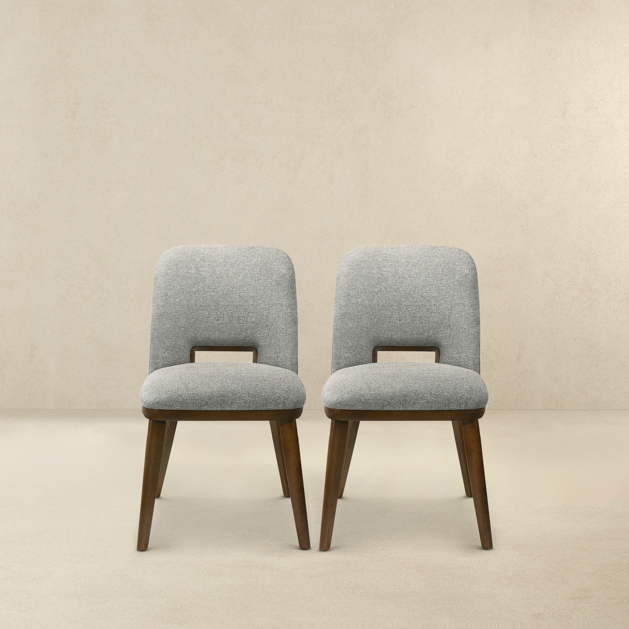 Blaken Light Grey Fabric Dining Chair (Set Of 2)