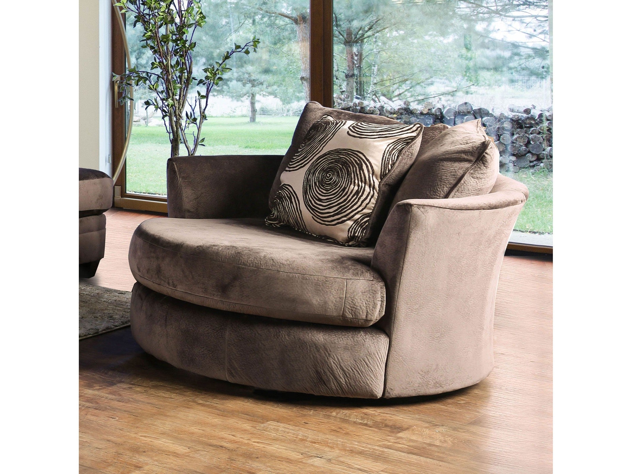 Bonaventura Brown Swivel Chair