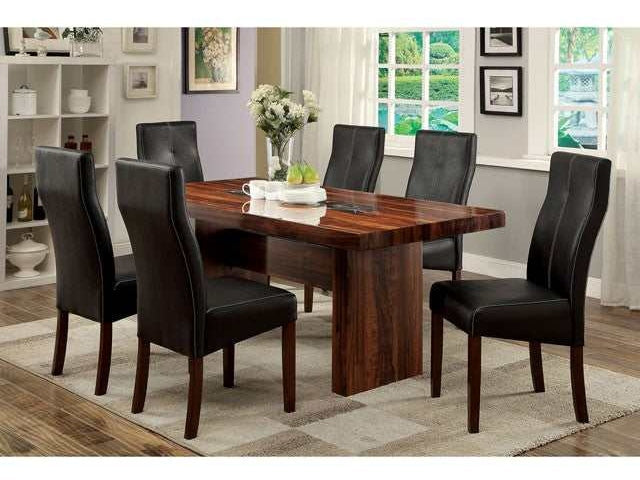 Bonneville Brown Cherry/Black Dining Table