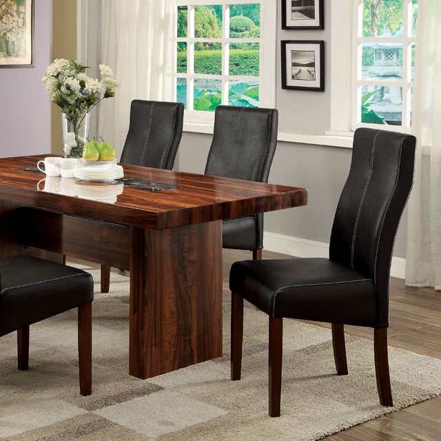 Bonneville Brown Cherry/Black Dining Table