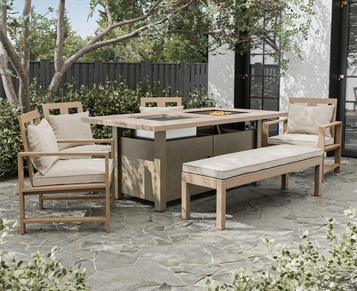 Bordeaux Natural/Beige Outdoor Arm Chair