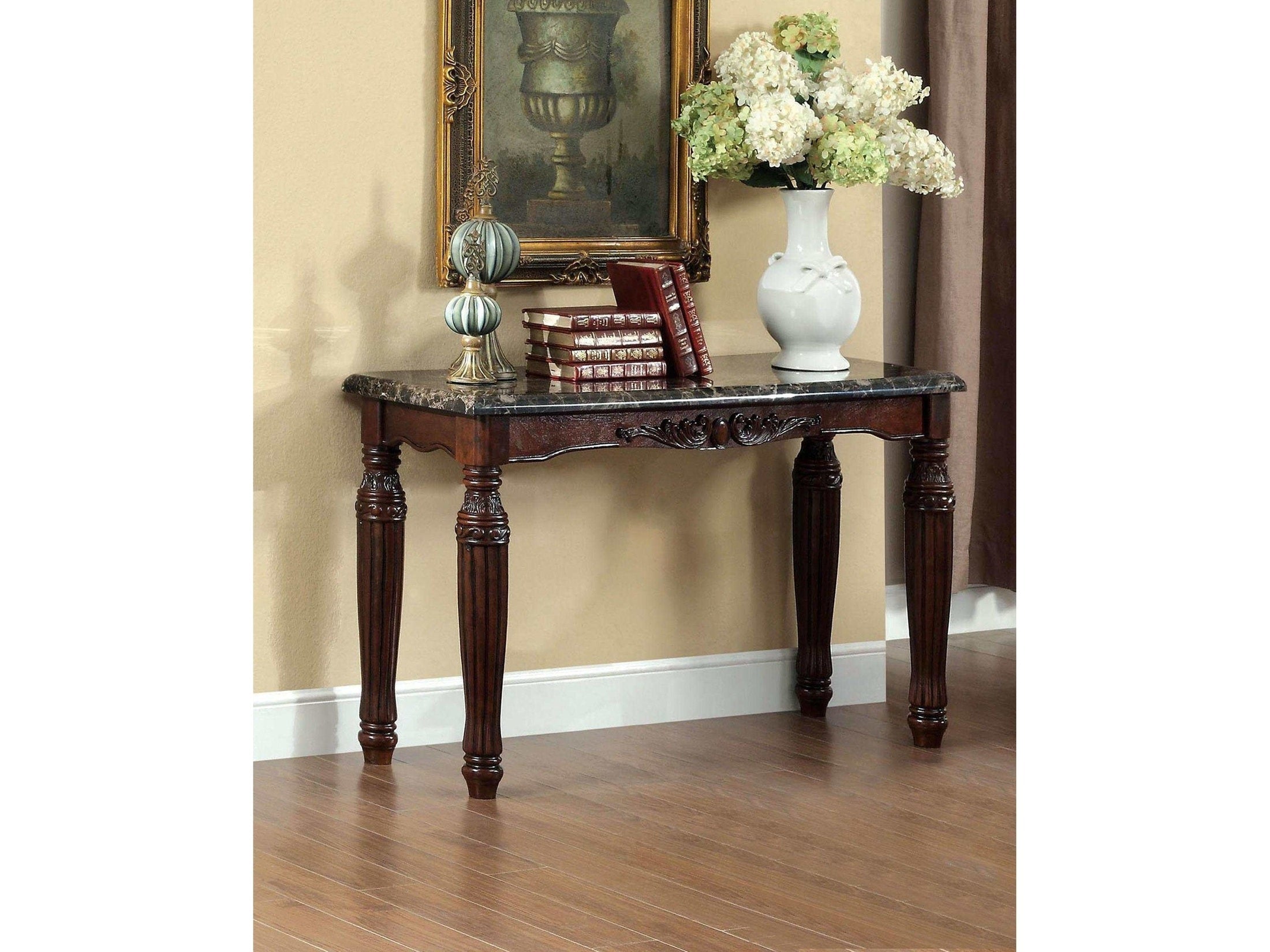 Brampton Espresso & Black Sofa Table