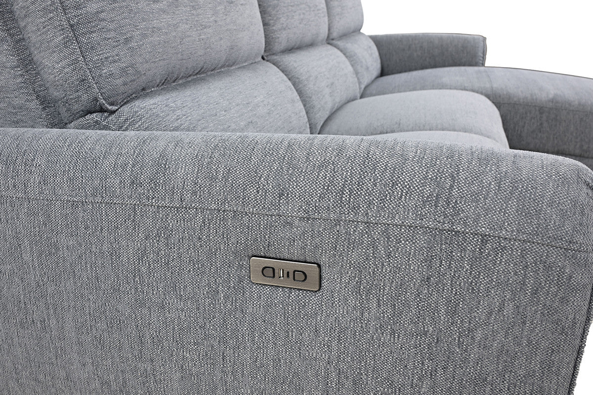 Brande Gray Power Sectional