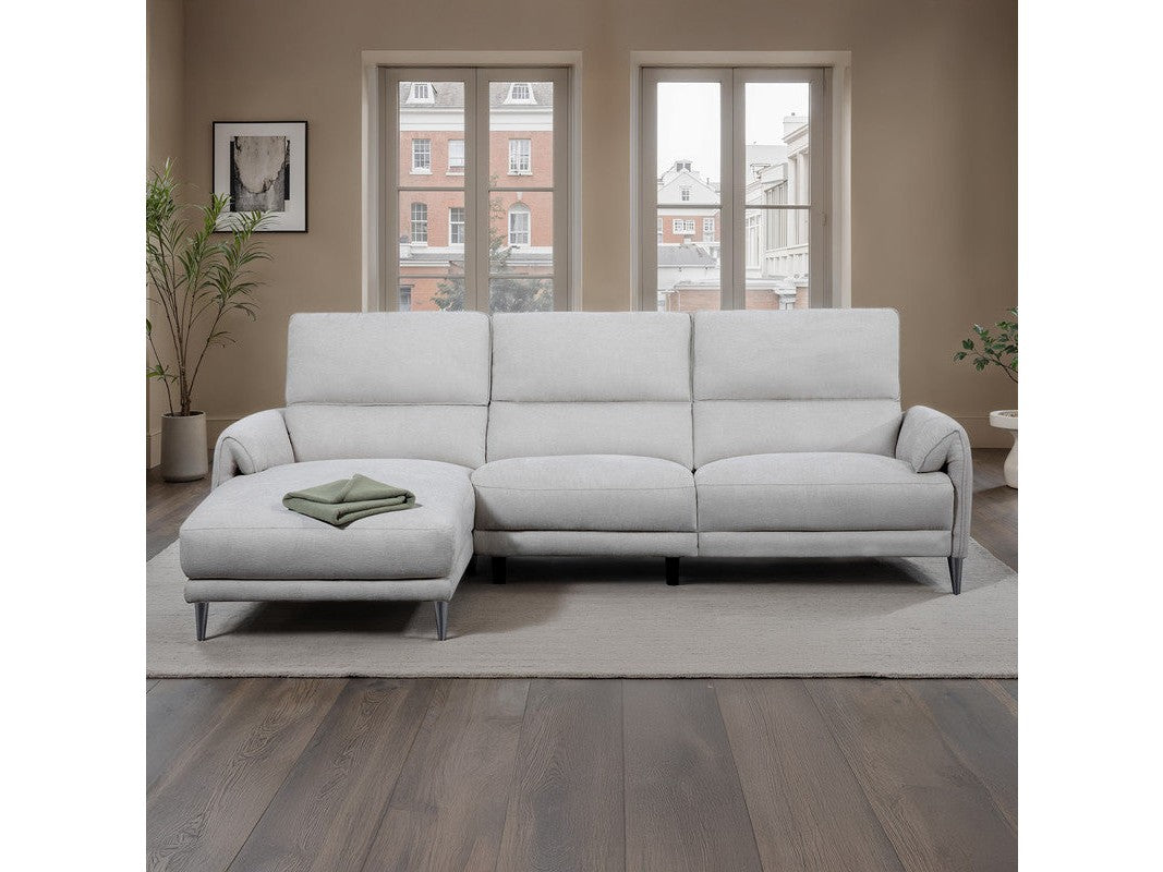Brande Light Gray Power Sectional