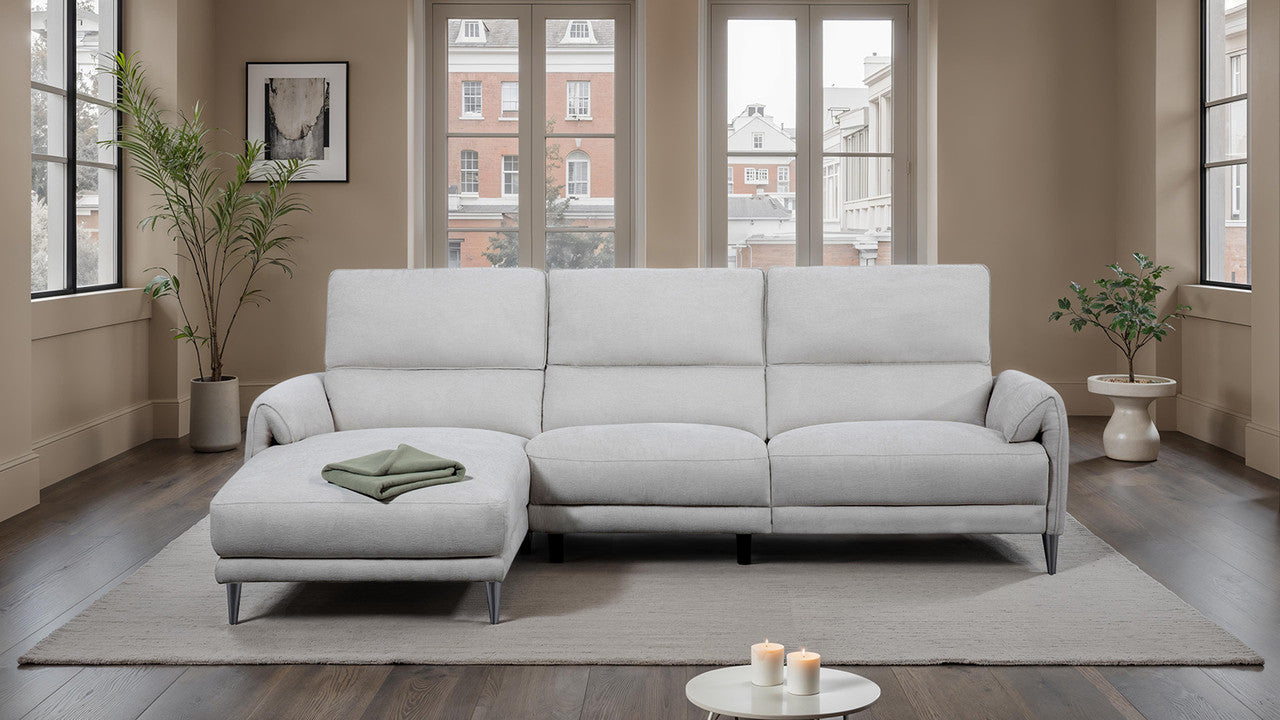 Brande Light Gray Power Sectional