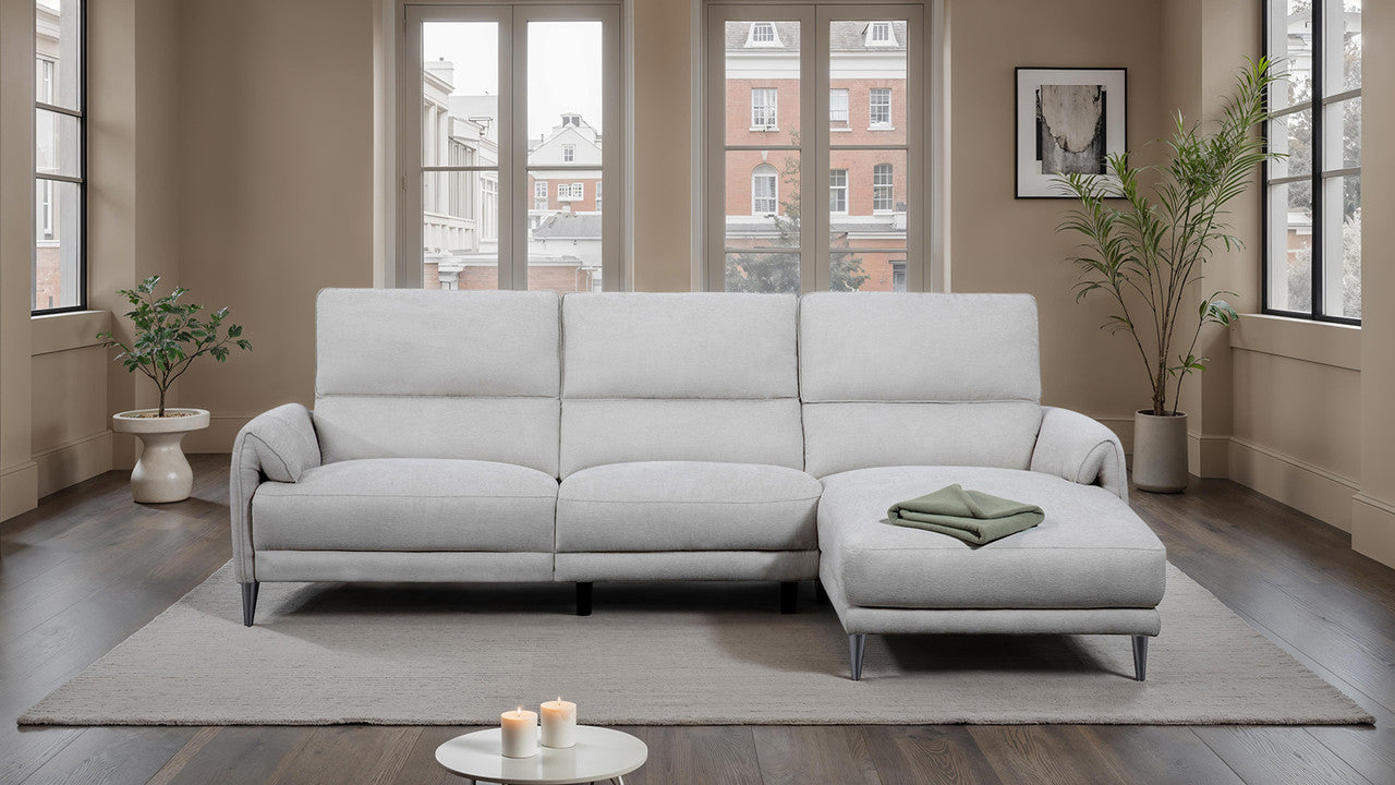 Brande Light Gray Power Sectional