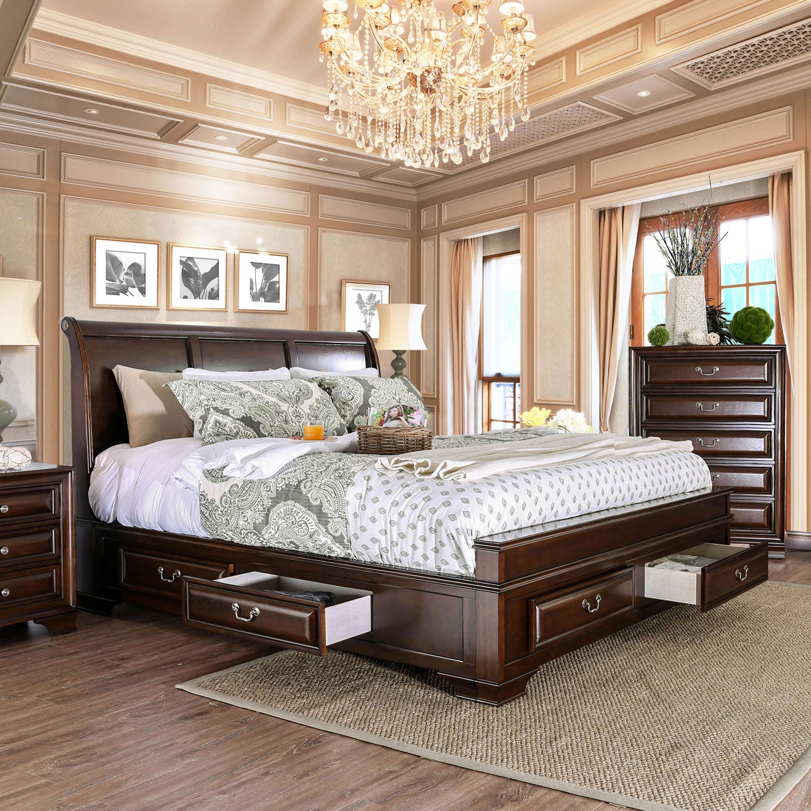 Brandt Brown Cherry 4 Pc. Queen Bedroom Set