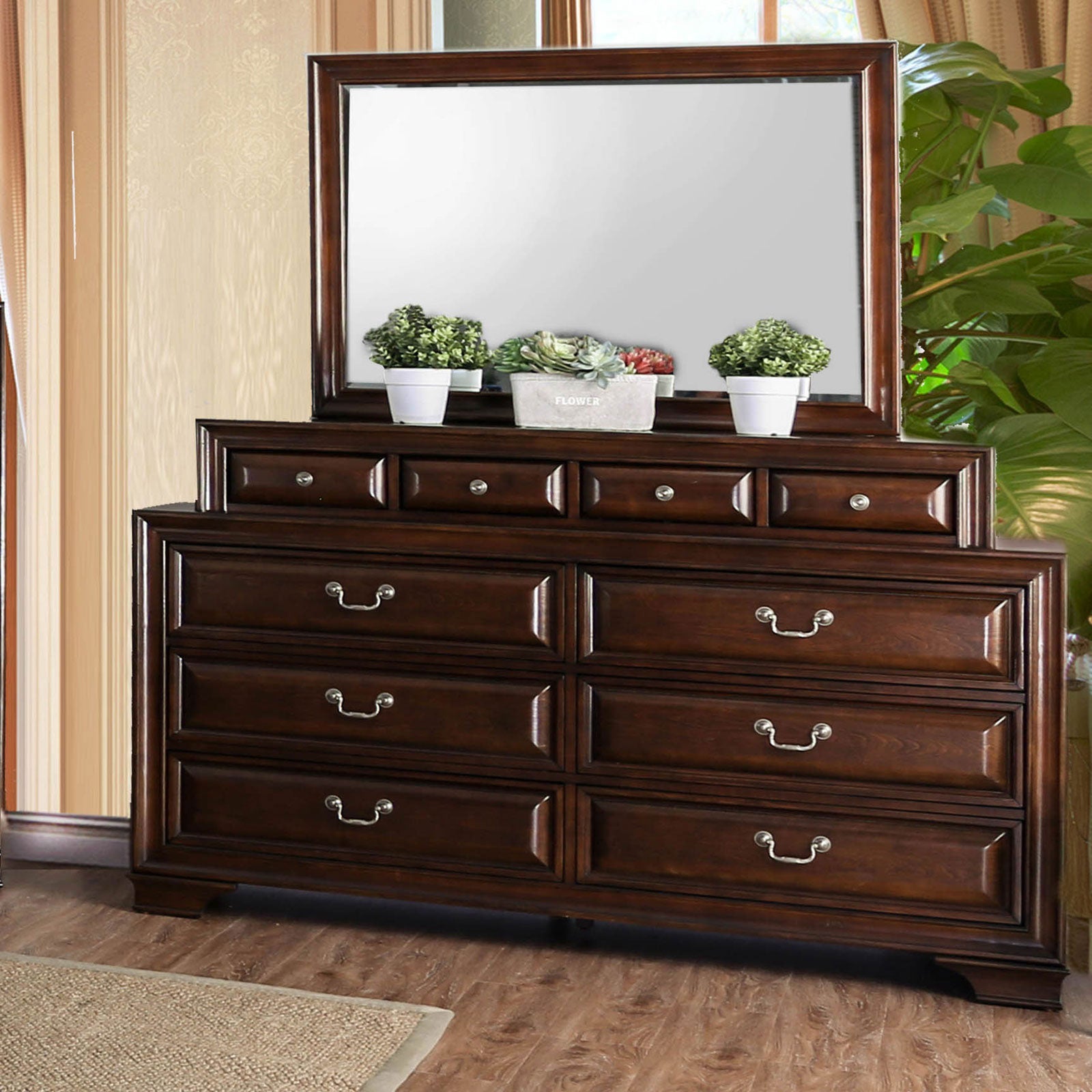 Brandt Brown Cherry 5 Pc. Queen Bedroom Set w/ 2NS