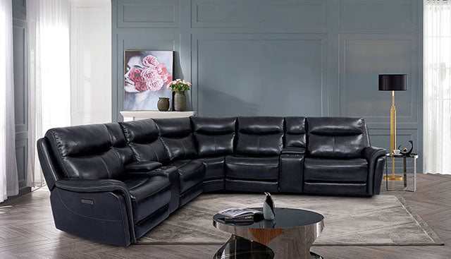 Braylee Dark Navy Power Sectional