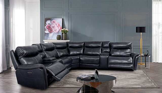 Braylee Dark Navy Power Sectional