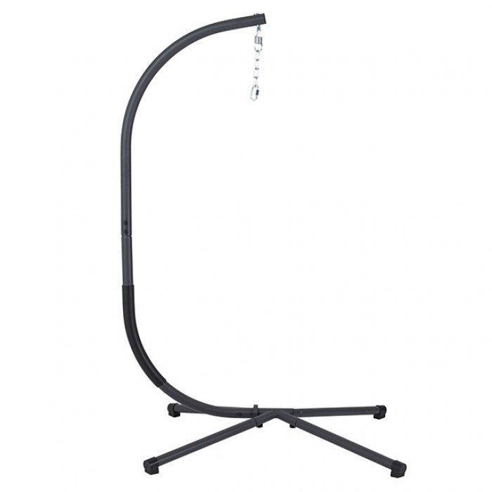 Breeze Dark Gray Outdoor Swing Chair w/Stand