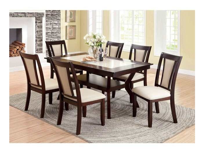 Brent Dark Cherry/Ivory Dining Table