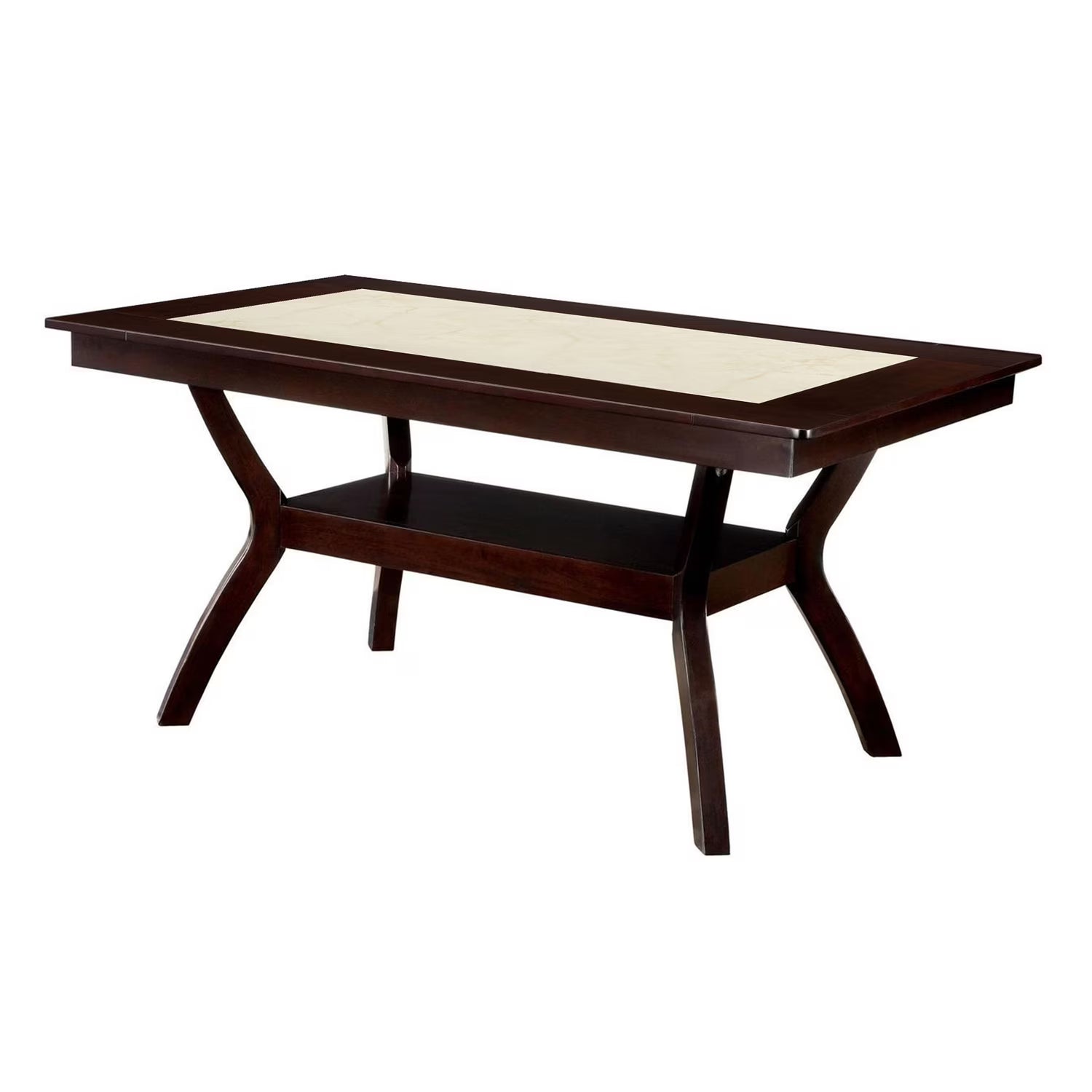 Brent Dark Cherry/Ivory Dining Table