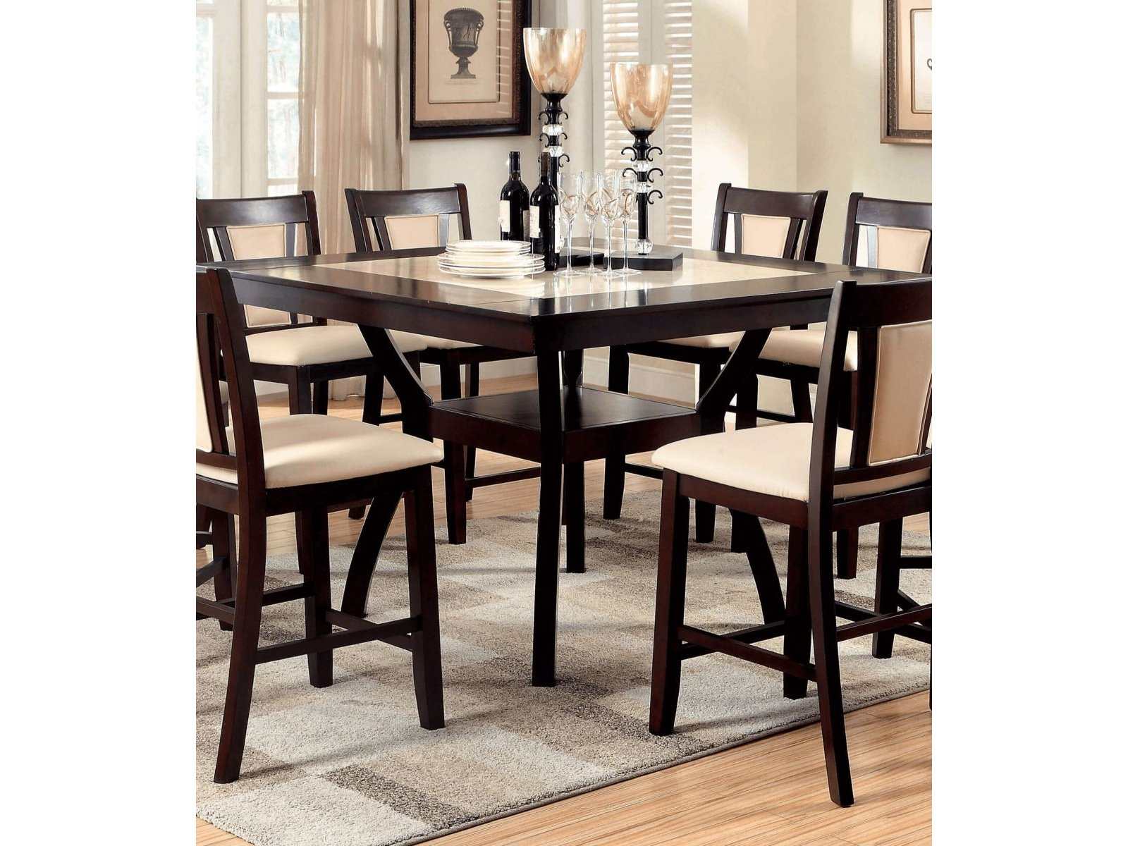 Brent II  Dark Cherry/Ivory Dining Table
