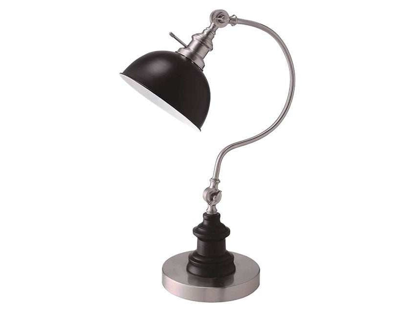 Briar Stain Nickel Table Lamp