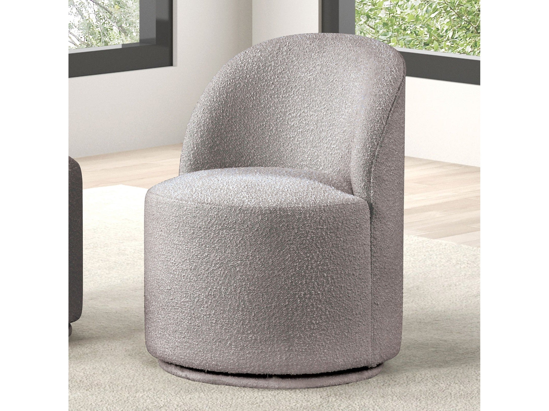 Broager Light Gray Swivel Chair