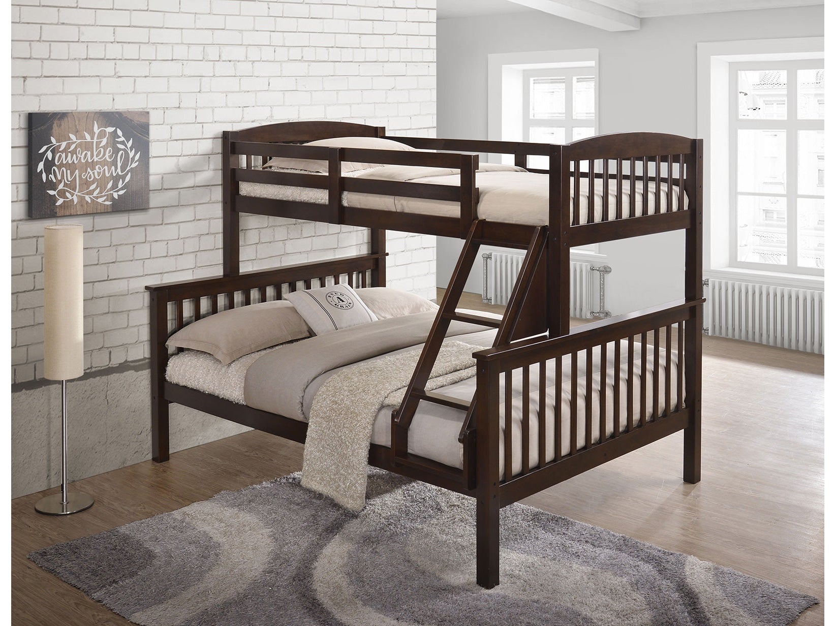 Brookings Dark Cherry Twin/Full Bunk Bed