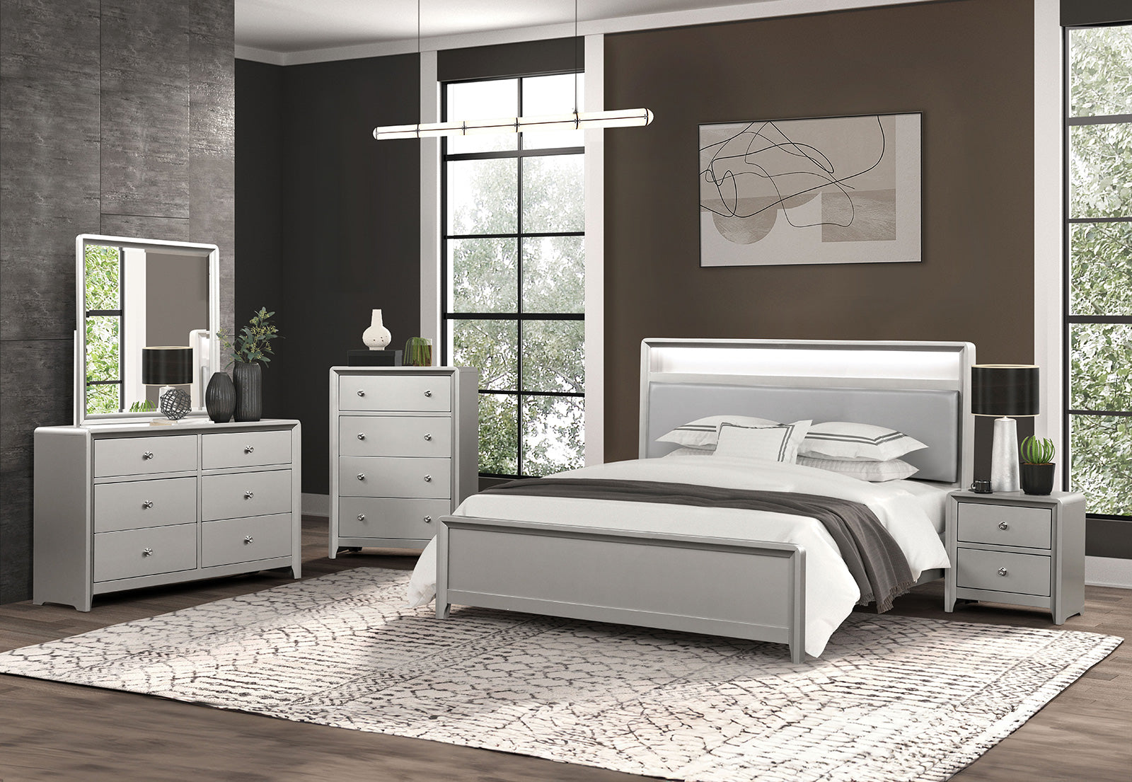 Bryne Champagne Nightstand