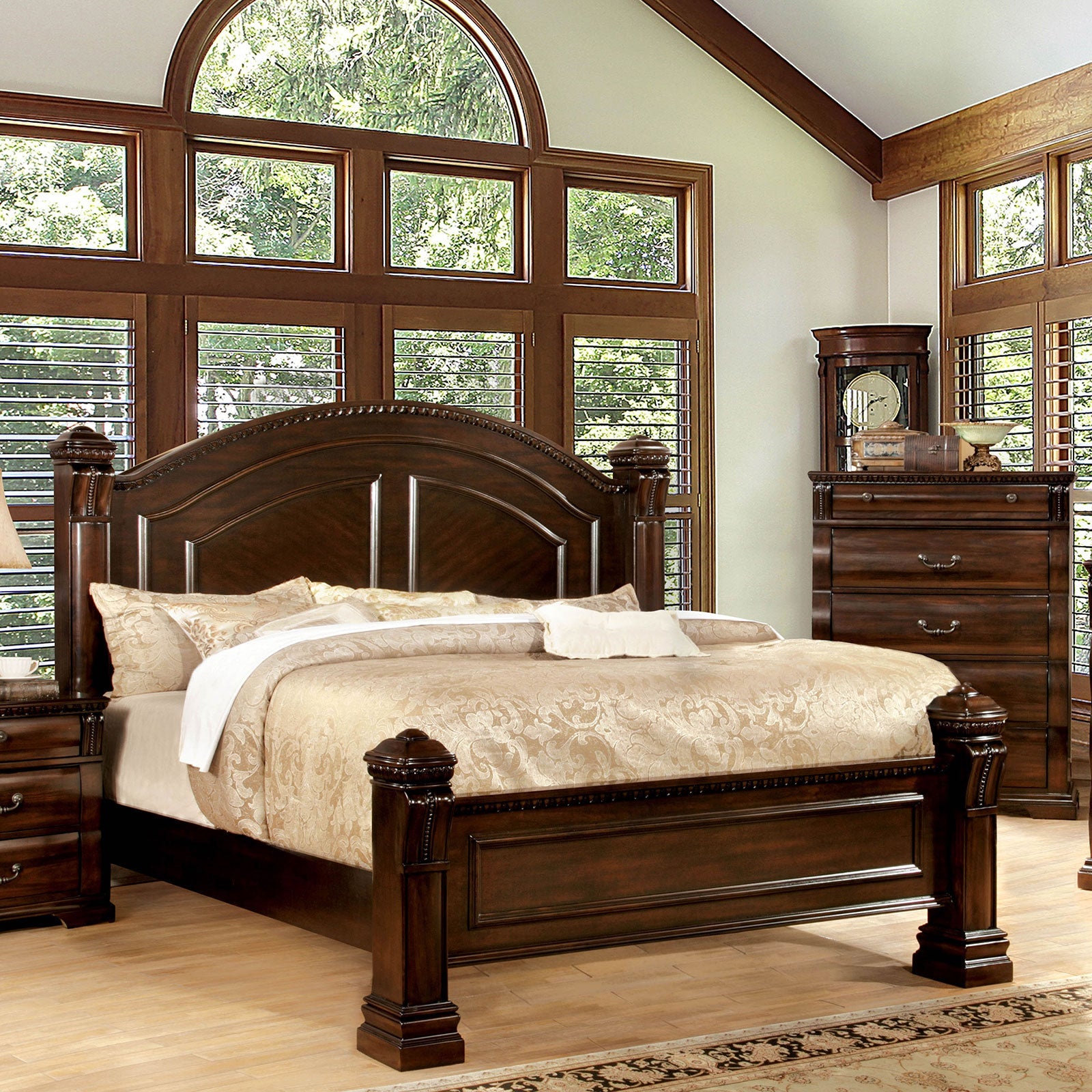 Burleigh Cherry 5 Pc. Queen Bedroom Set w/ 2NS