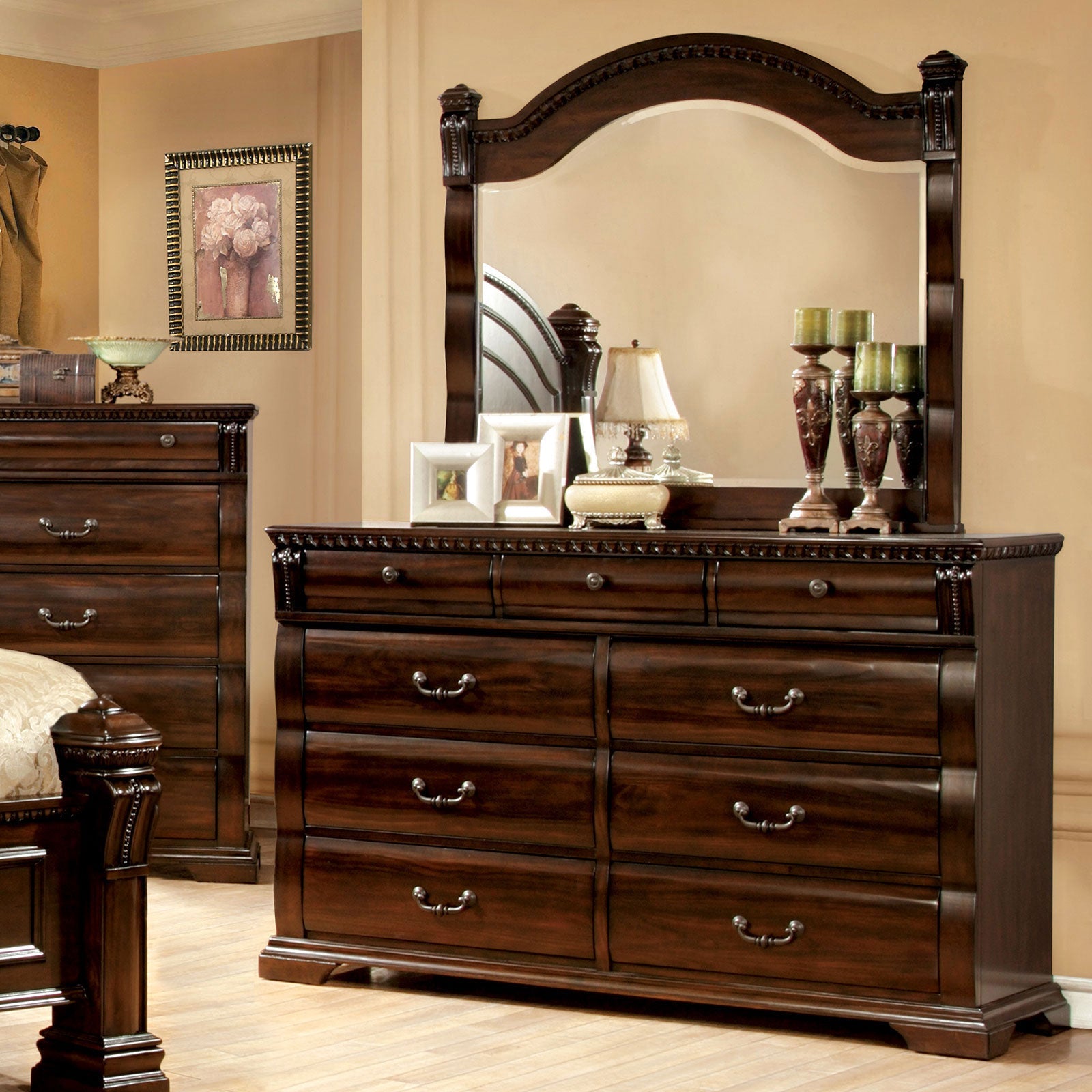 Burleigh Cherry 5 Pc. Queen Bedroom Set w/ Chest