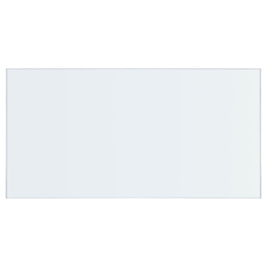 52x27-inch 6mm Rectangular Clear Tempered Glass Top
