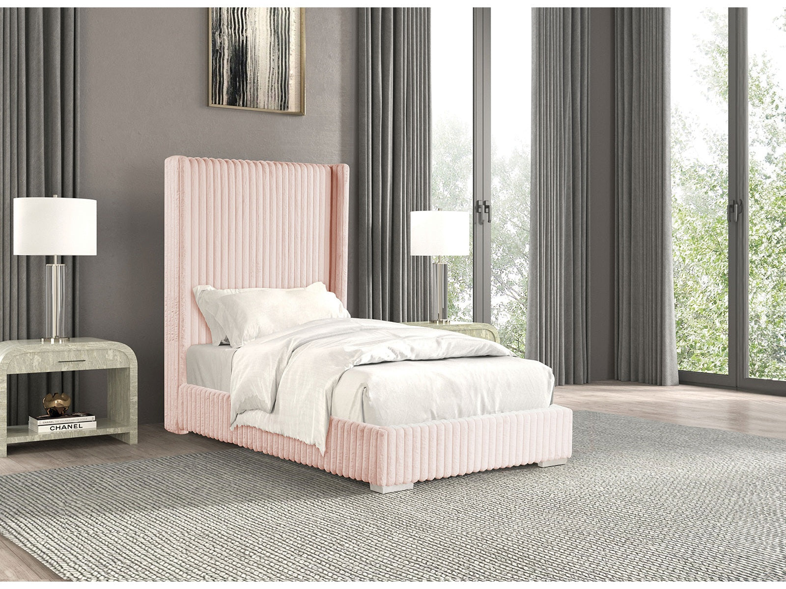 Cadwell Pink Twin Bed