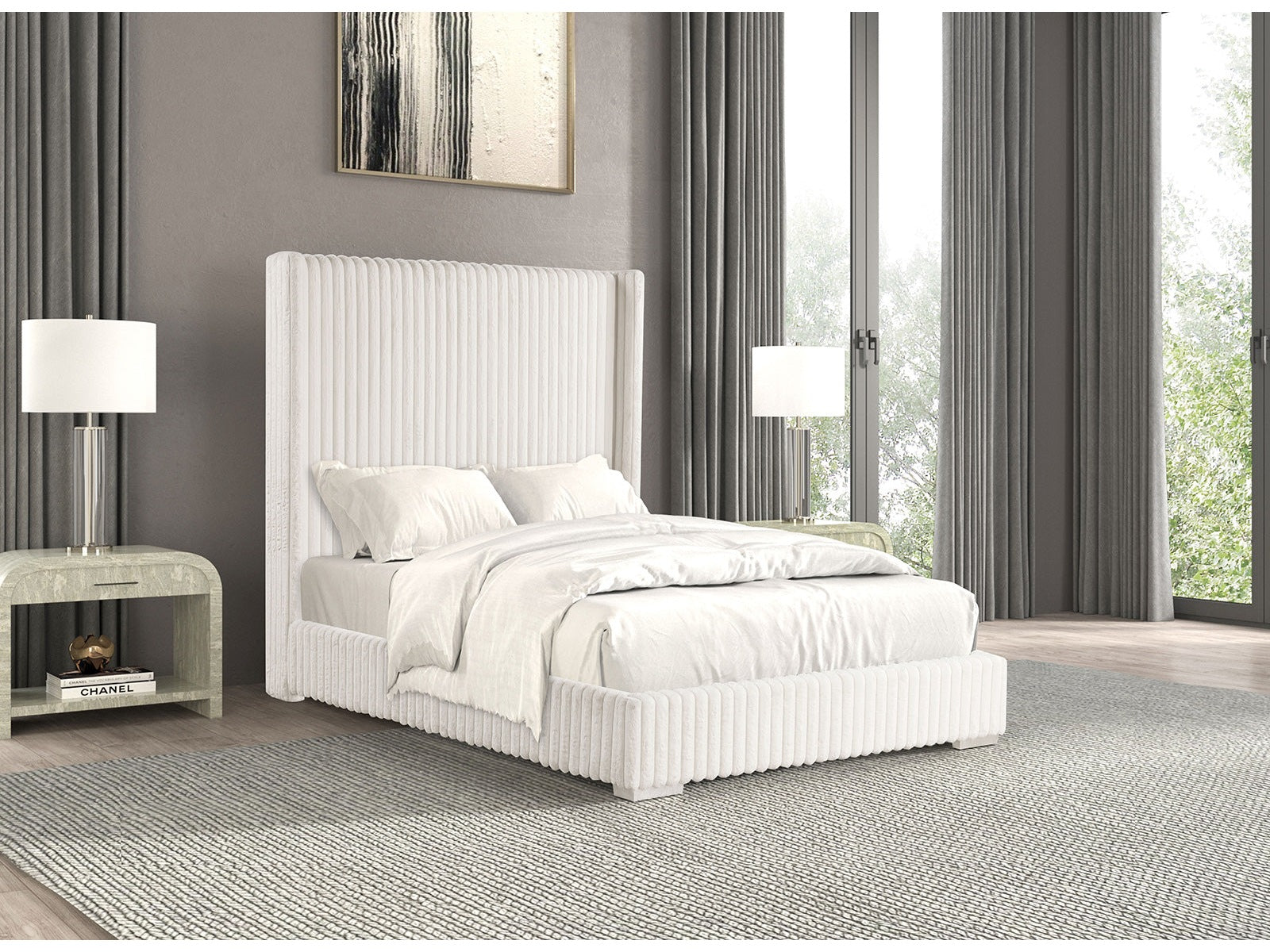 Cadwell White Eastern King Bed