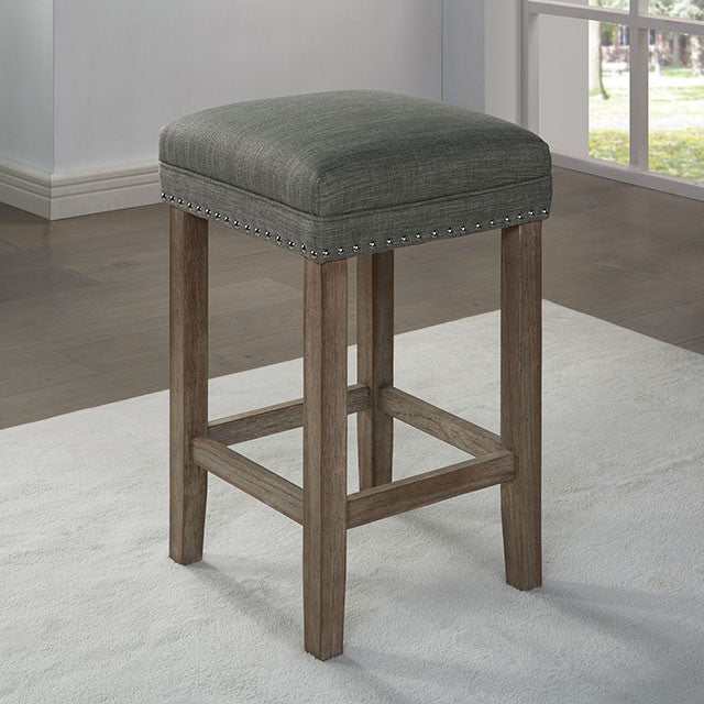 Caerleon Wire-Brushed Gray/Gray 3 Pc. Counter Height Table Set