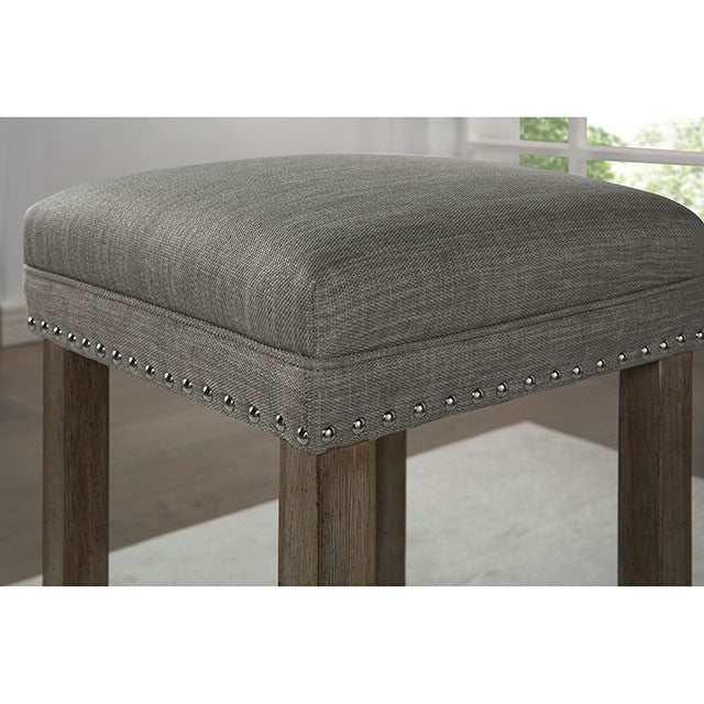 Caerleon Wire-Brushed Gray/Gray 3 Pc. Counter Height Table Set