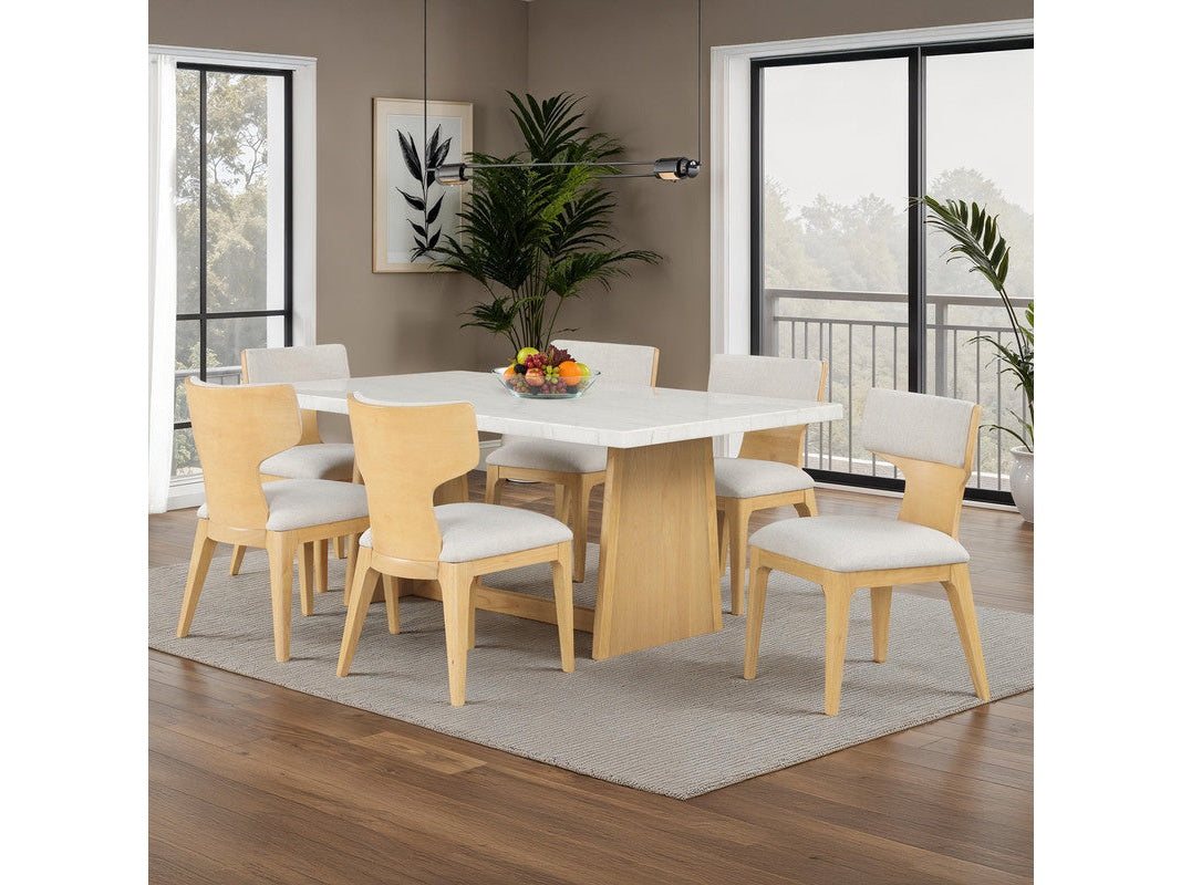 Caerwys Natural 7 Pc. Dining Table Set