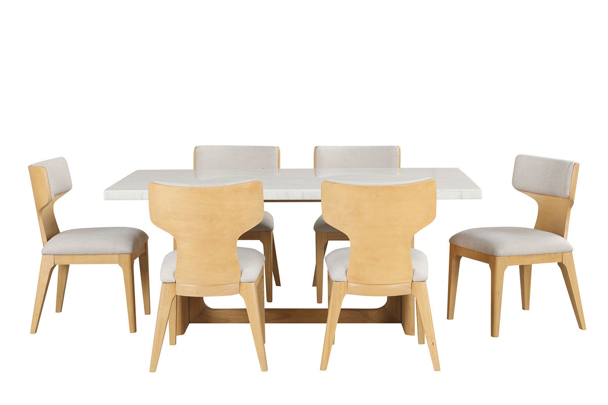 Caerwys Natural 7 Pc. Dining Table Set