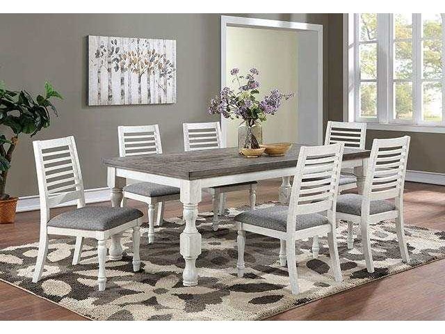 Calabria Antique White/Gray Dining Table