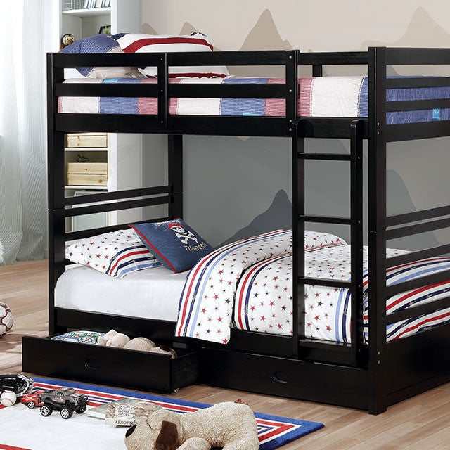 California Black Twin/Twin Bunk Bed
