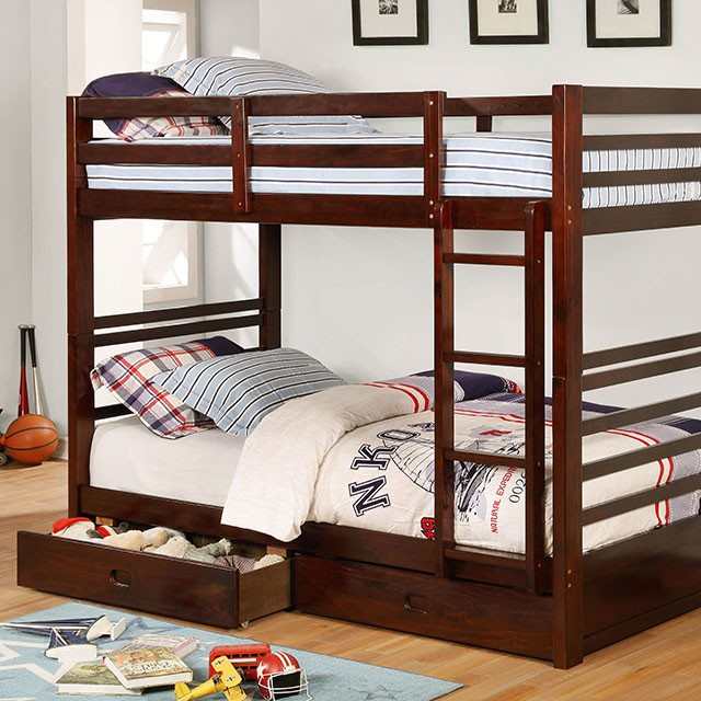 California Dark Walnut Twin/Twin Bunk Bed
