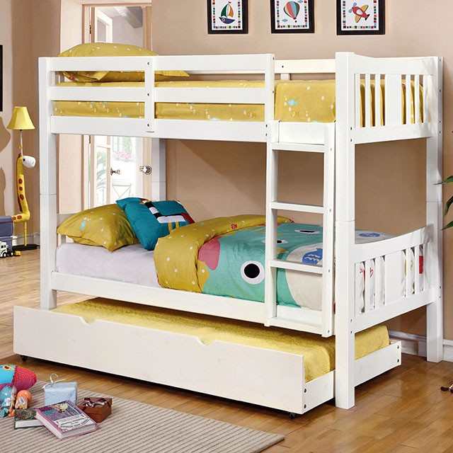 Cameron White Twin/Twin Bunk Bed