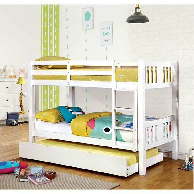 Cameron White Twin/Twin Bunk Bed