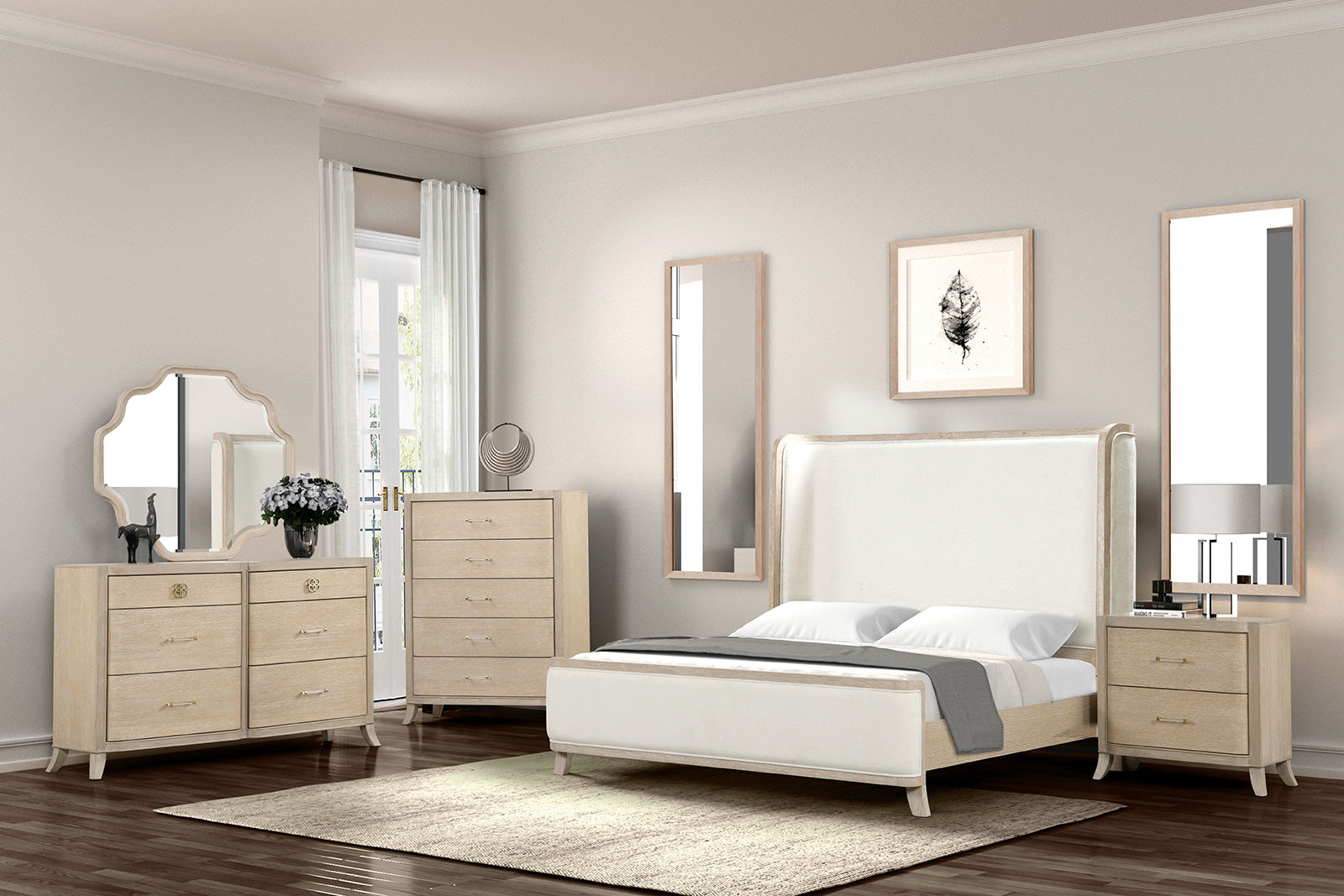 Candra Natural Oak Eastern King Bed