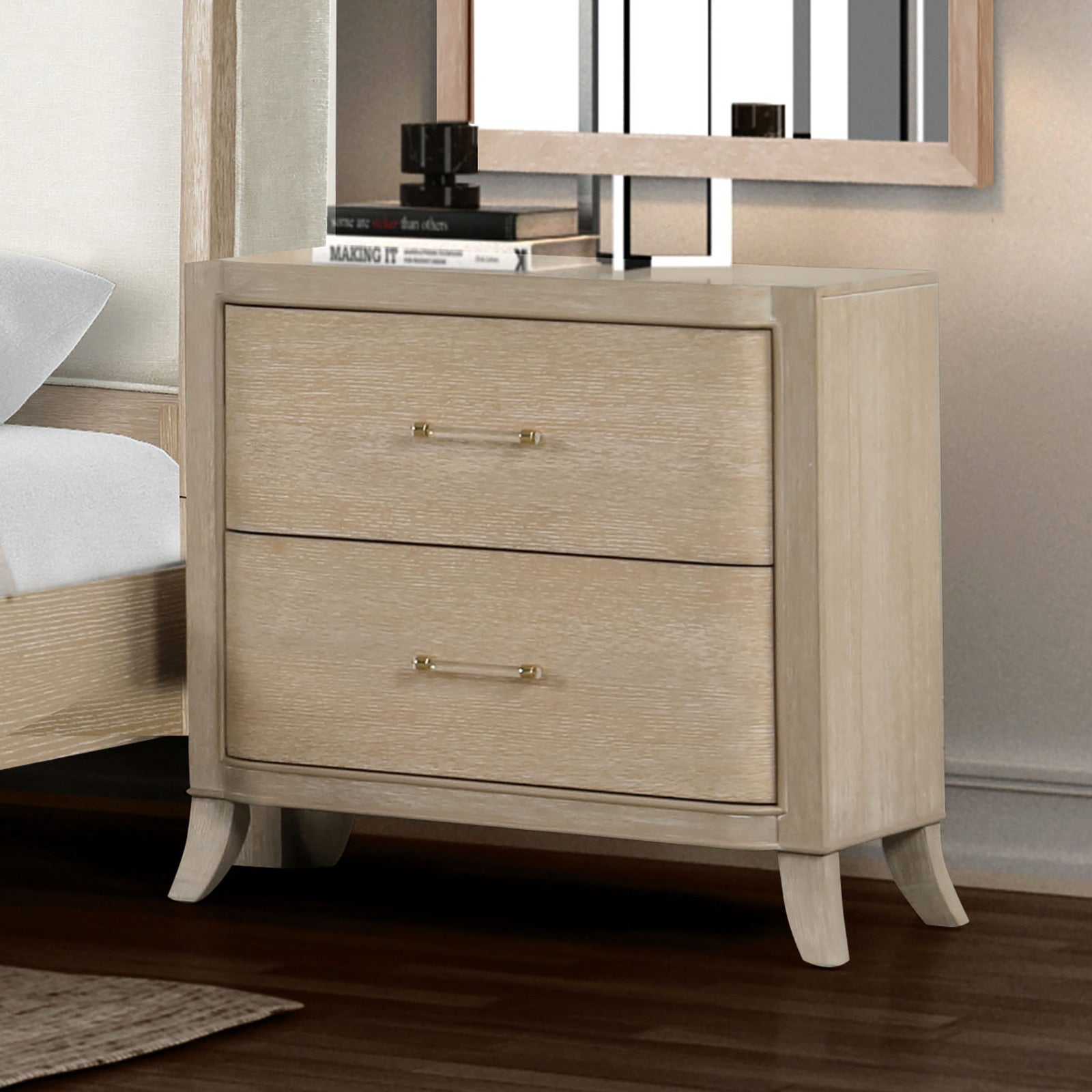 Candra Natural Oak Queen 4 Piece Bedroom Set