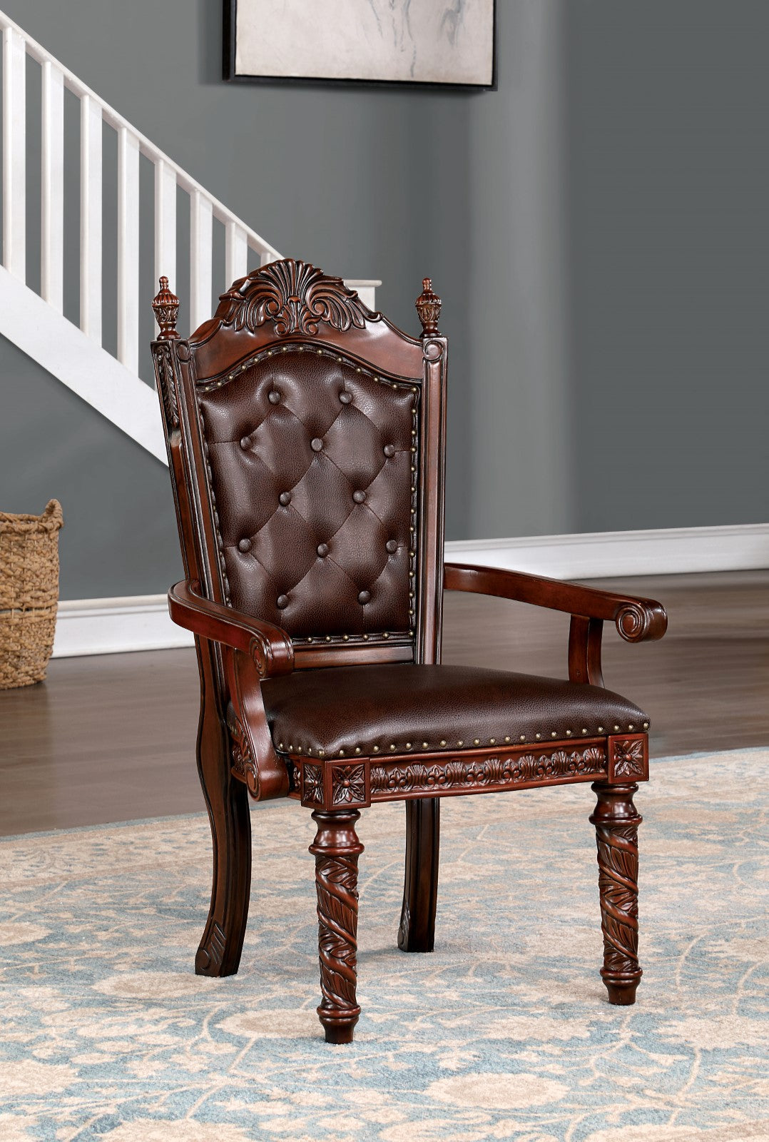 Canyonville Brown Cherry/Dark Brown 7 Pc. Dining Room Set