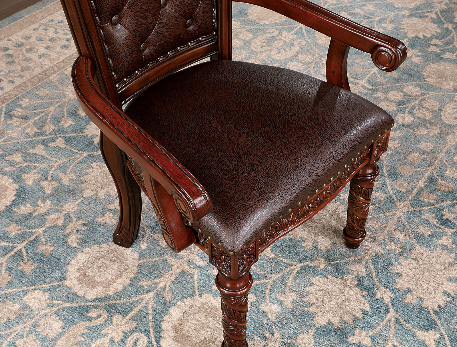 Canyonville Brown Cherry/Dark Brown 9 Pc. Dining Room Set