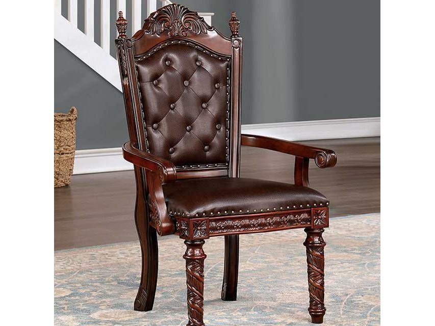 Canyonville Brown Cherry/Dark Brown Arm Chair