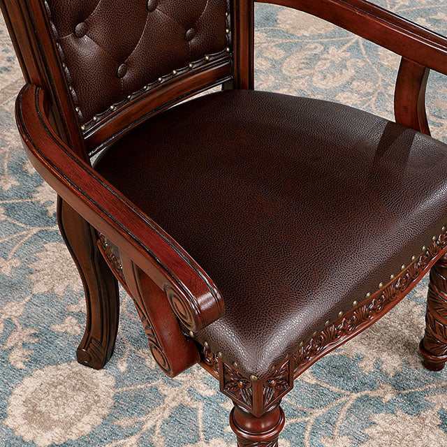 Canyonville Brown Cherry/Dark Brown Arm Chair