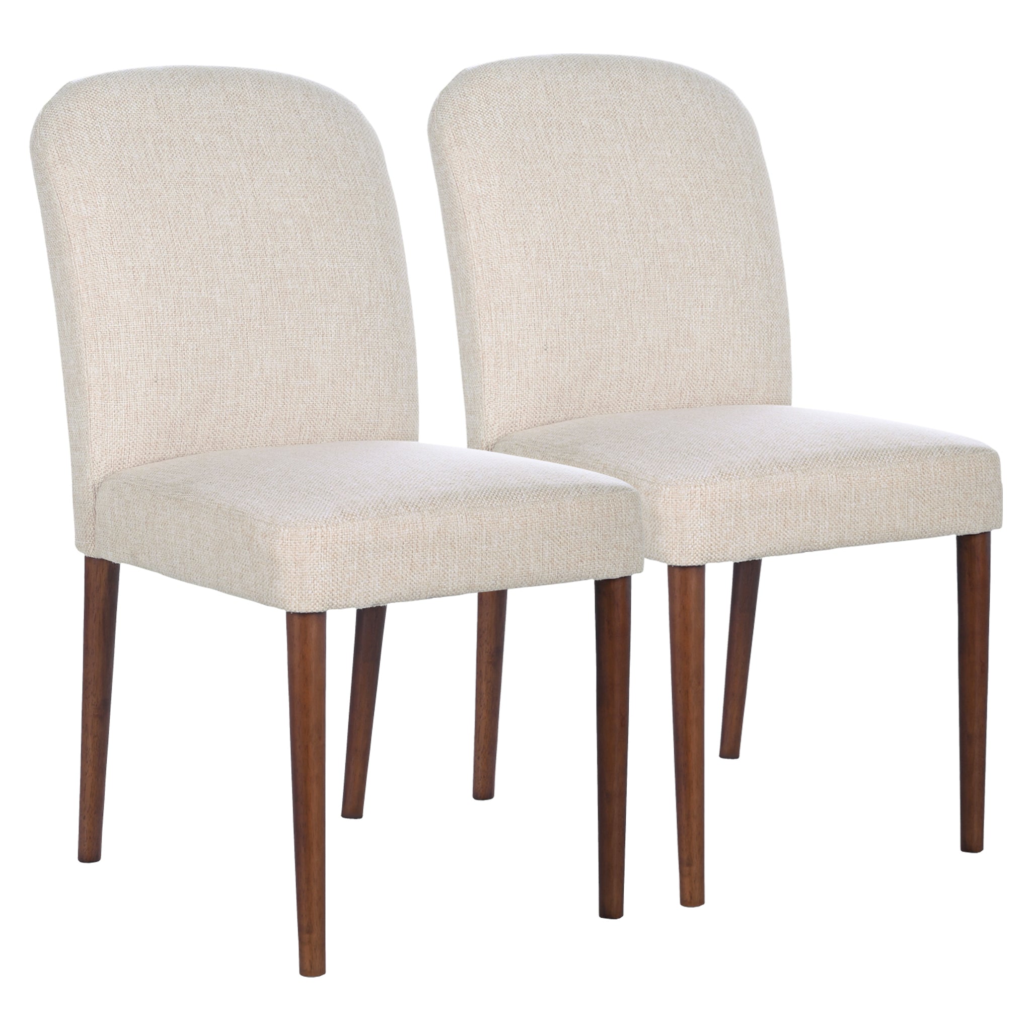 Capri Beige Fabric Dining Chair (Set Of 2)