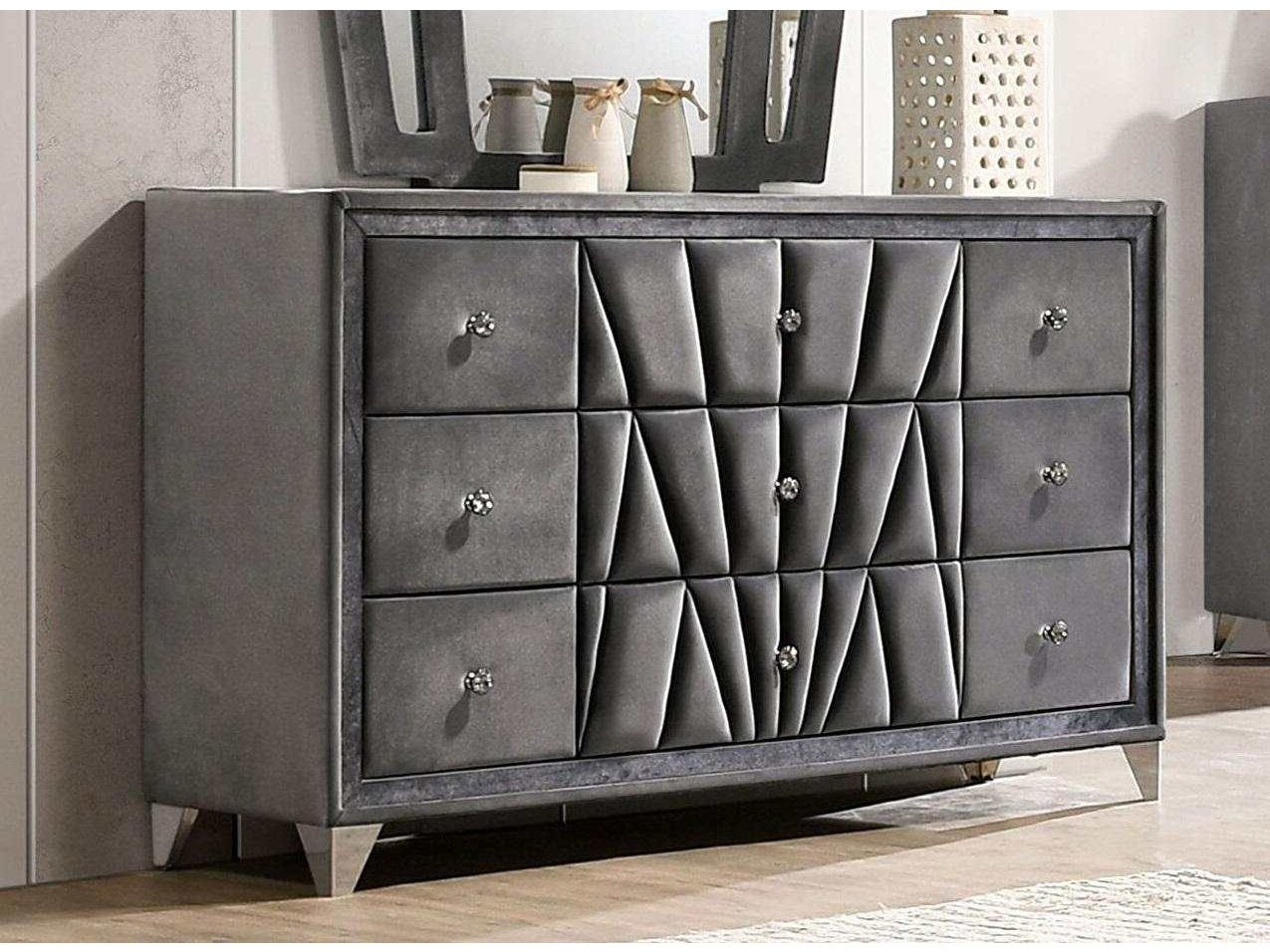 Carissa Gray Velvet Upholstered Dresser