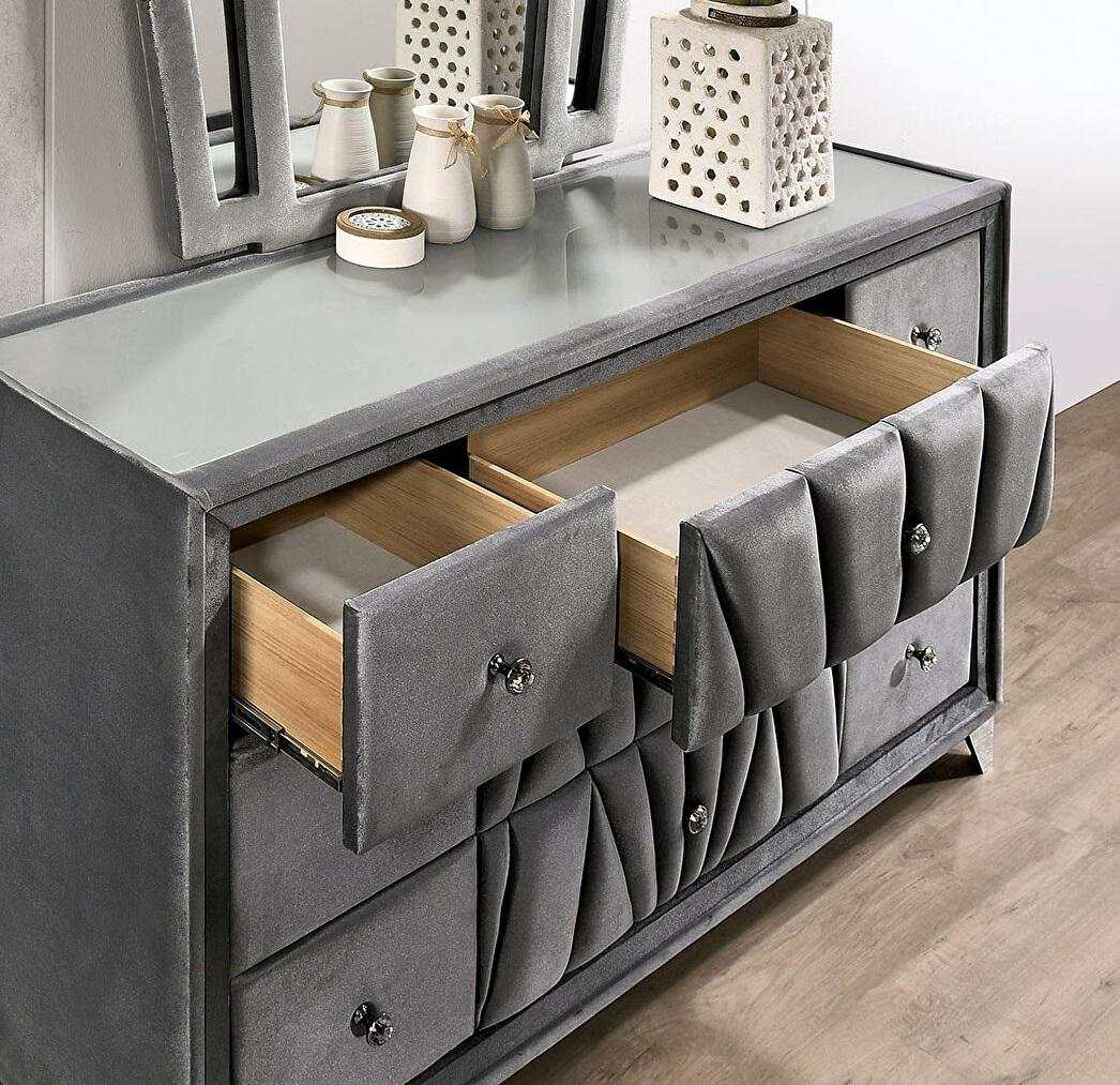 Carissa Gray Velvet Upholstered Dresser