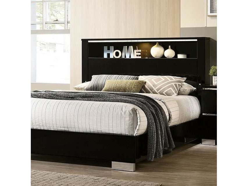 Carlie Black/Chrome California King Bed