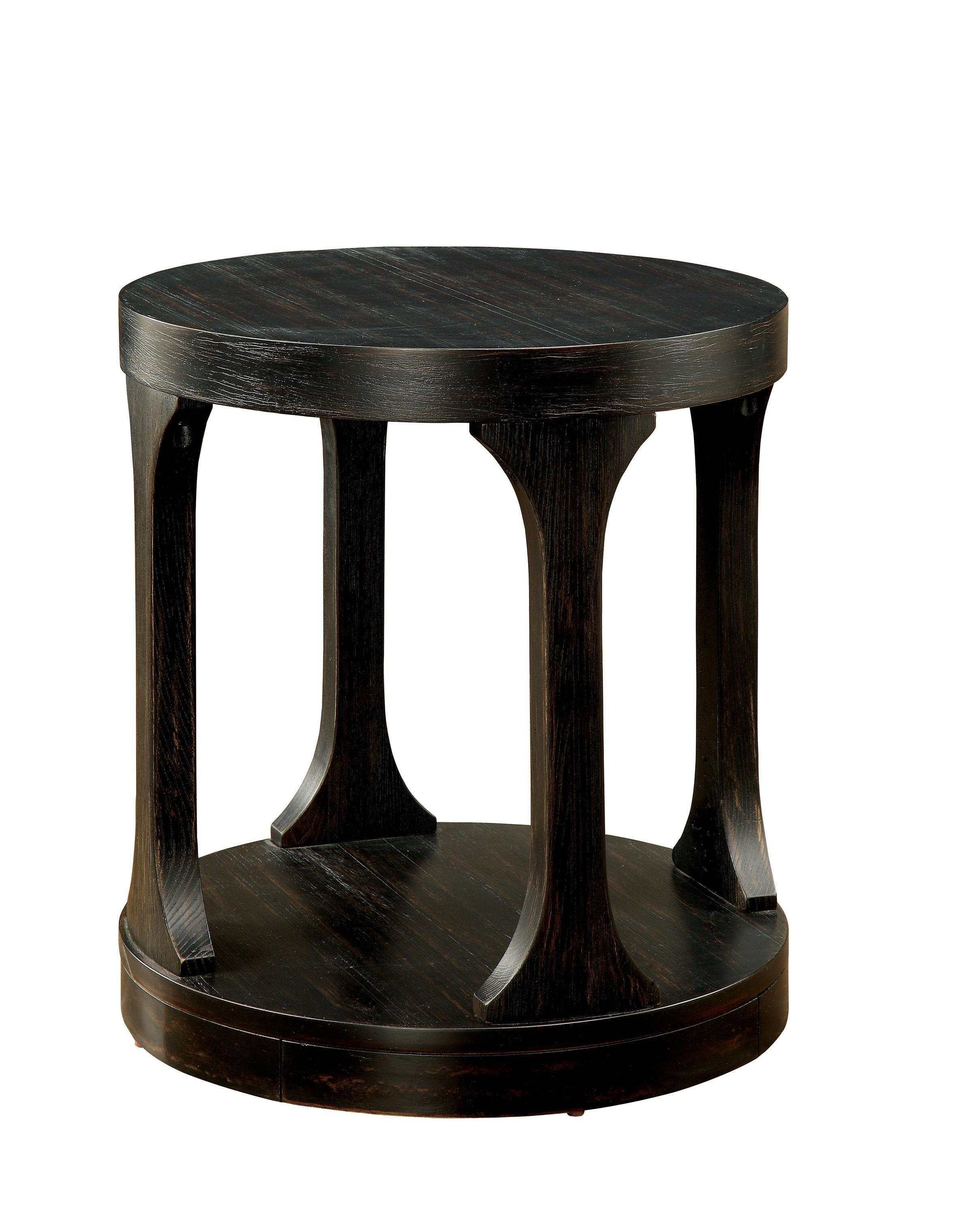 Carrie Antique Black End Table