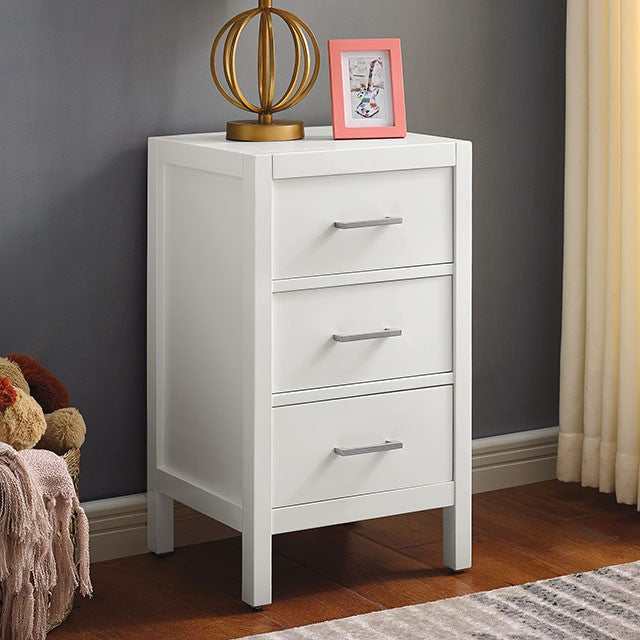 Cassidy White Twin Loft Bed w/ Drawers