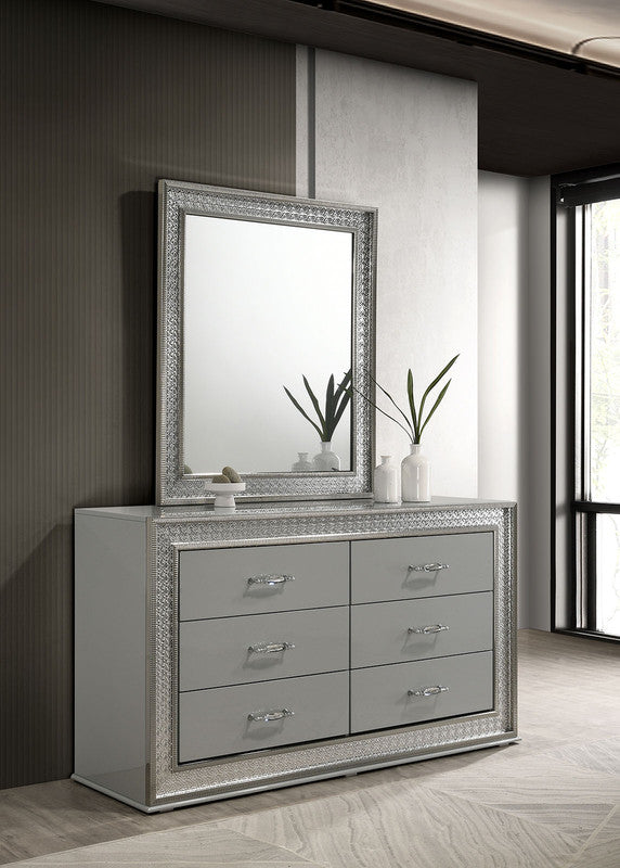 Cassiopeia Metallic Gray 4 Pc. Queen Bedroom Set